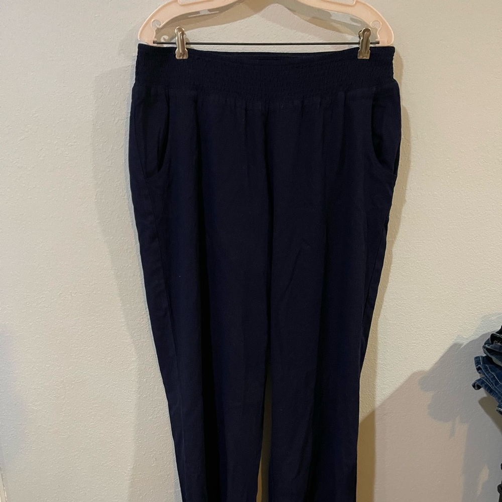 VAJAY Blue size 2x Linen Pants